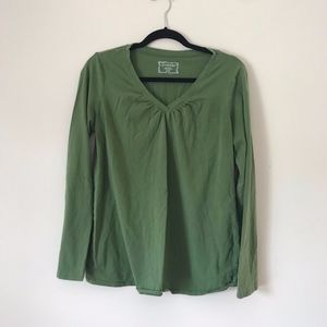 Green Long Sleeve Maternity Top